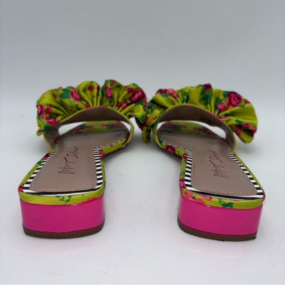 Betsey Johnson Floral Sandals in Pink and Yellow - Picture 7 of 10